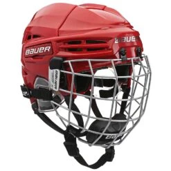 Bauer Re-Akt 100 Youth Hockey Helmet Combo -Hockey 1489482754 BauerREAKT100YouthIceHockeyHelmetComboRed1