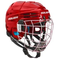 Bauer Prodigy Youth Hockey Helmet Combo -Hockey 1490013411 BauerProdigyIceHockeyHelmetComboRed1