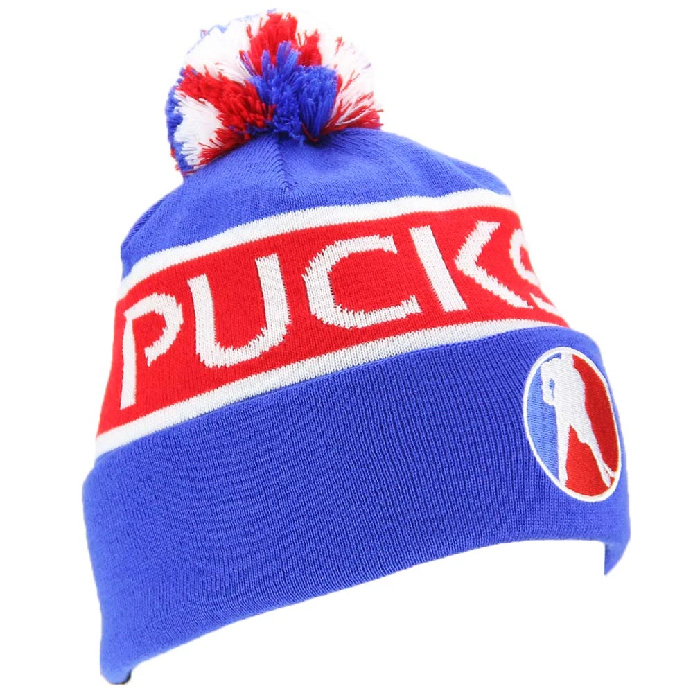 Puck Stop Winter Beanie - Blue/Red 5 Puck Stop Winter Beanie - Blue/Red - Image 3