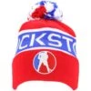 Puck Stop Winter Beanie - Red/Blue -Hockey 1521650488 PuckStopBobbleHatRedBlue1